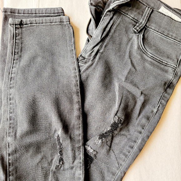 Pac Sun Soft Black Distressed Jeggings - Picture 2 of 7